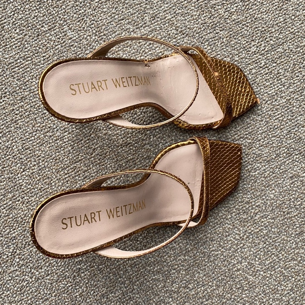Stuart Weitzman Rose Gold Sandals